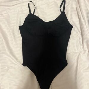 Black Ruffle Bodysuit